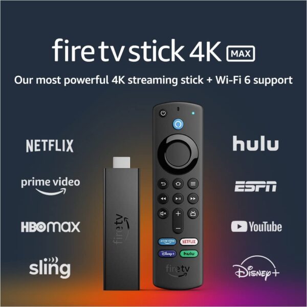 Amazon Fire TV Stick 4K Max Streaming Media Player with Alexa Voice Remote (includes TV controls) | HD streaming device - Image 2