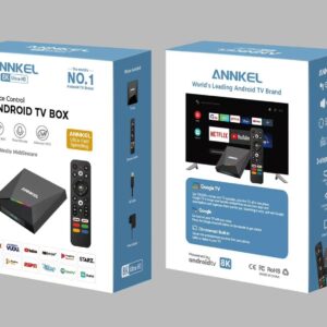 ANNKEL 8K Ultra-HD Android TV Box – Dual Band 5G WiFi with Voice Control